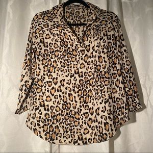 Van Heusen cheetah print dressy shirt